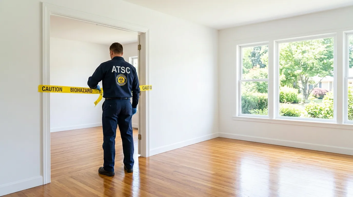Certified biohazard cleanup crew performing Decomposition Cleanup in Little Havana